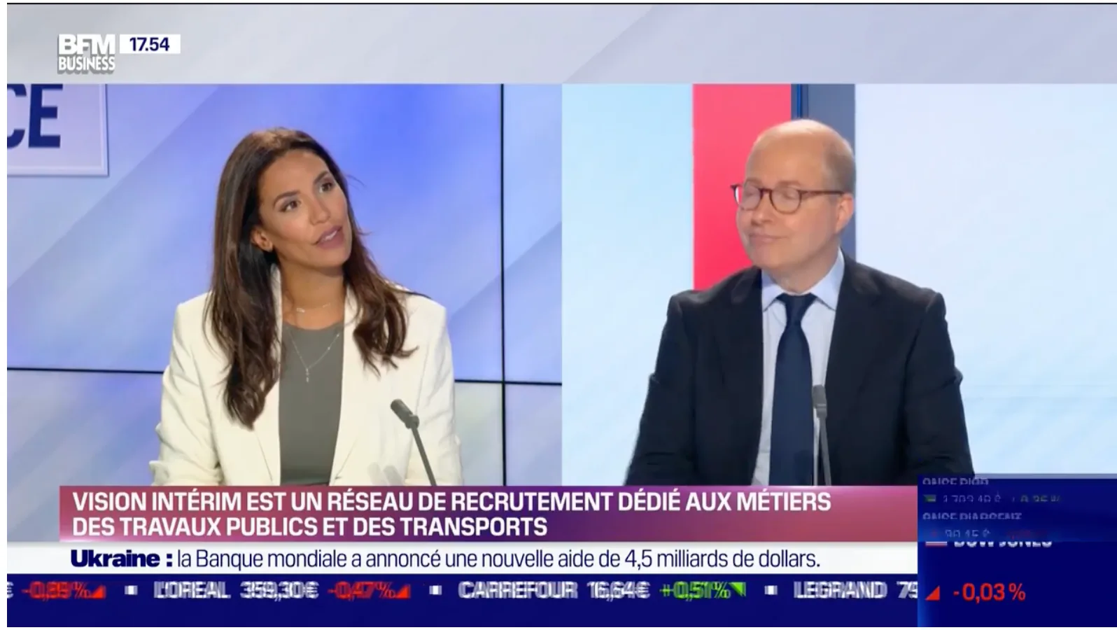 Hamel Drif sur le plateau de BFM Business